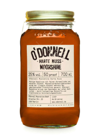 O'Donnell Moonshine Harte Nuss- 25% vol - Likör, div. Größen