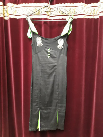 Sale Kurzes Kleidchen mit Grünen Applikationen