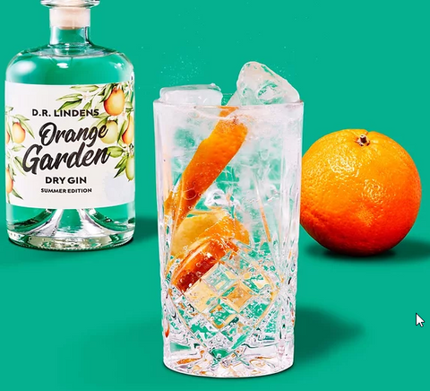 D.R. Lindens Orange Garden - Dry Gin handcrafted @Niederrhein - 43% vol, 0,5l
