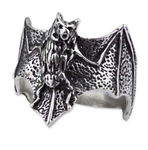 Ring Fledermaus - aufsteigende Fledermaus - aus edlem 925 Sterling Silber.