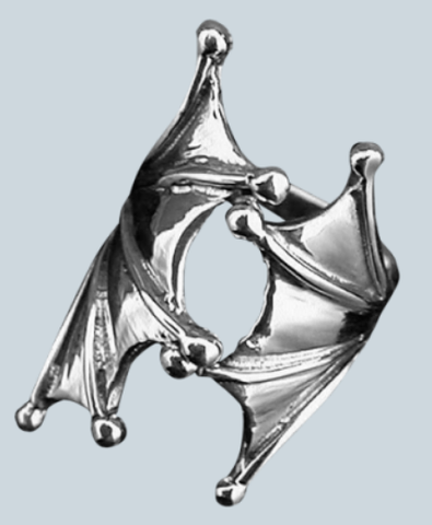 Ring Fledermaus Flügel - umfassende Schwingen - aus edlem 925 Sterling Silber.