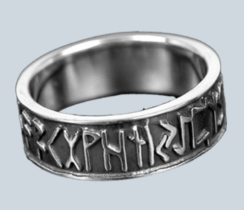 Ring Runenkranz - Wikinger Runen Ring - aus edlem 925 Sterling Silber.