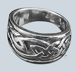 Ring Knotenzopf Z - keltischer Knoten - aus edlem 925 Sterling Silber.