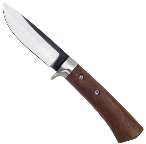 Messer Mittelalter mit Lederscheide und Sapele-Holzgriff