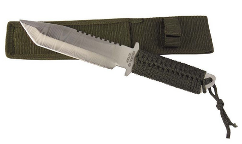 Messer mit Tantoklinge military green mit Scheide