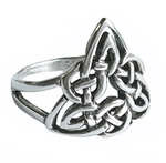 Ring Dreiheit Triskel Triquetta- keltische Knoten - aus edlem 925 Sterling Silber.